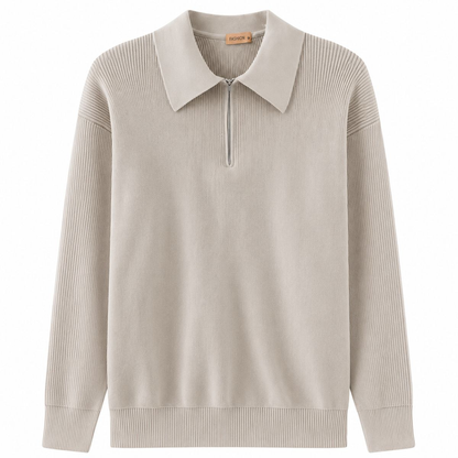 Braemar Kaschmir-Half-Zip-Polo-Pullover